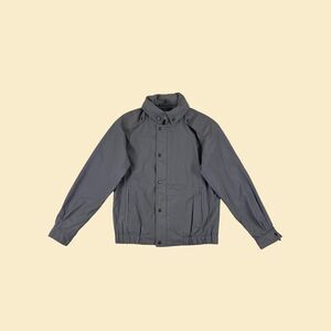 1970s size M bomber windbreaker jacket by West Coast Ways, vintage grey jacket